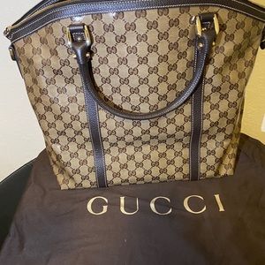 Gucci Joy Crystal Coated Canvas Tote-Large